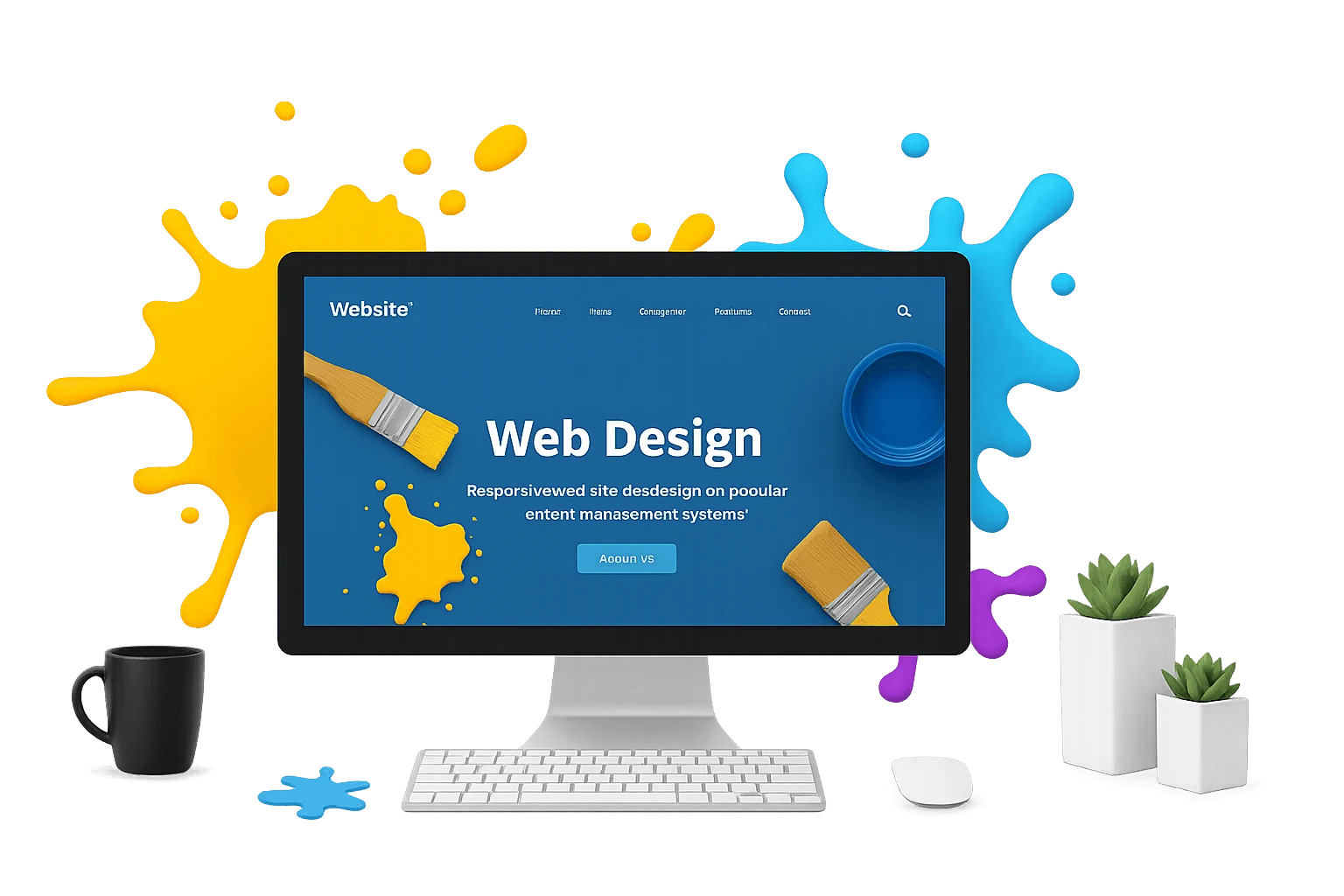 Web design mockup preview